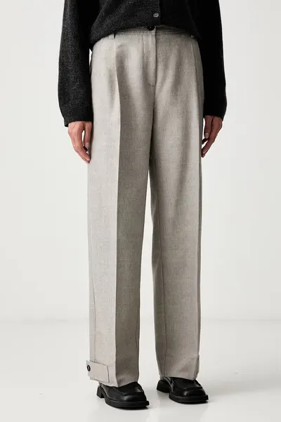 Marc O'Polo pantaloni de costum pentru femei cu lână