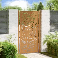 vidaXL Poartă de grădină 100x175 cm, oțel rezistent la intemperii, design cu flacără