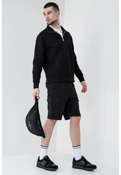 Bluza de trening relaxed-fit - Negru