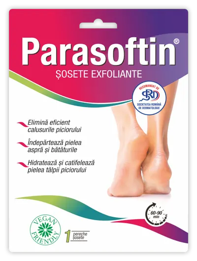 Sosete exfoliante Parasoftin, 1 pereche, Adex-Cosmetics