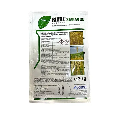 Rival Star 30 gr, erbicid postemergent selectiv sistemic cereale, Alchimex, buruieni cu frunza lata din culturile de grau, orz, orzoaica, ovaz, secara, triticale - Default Title