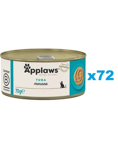APPLAWS Cat Adult Mousse Tuna Set conserve pentru pisici, mousse cu ton 72x70 g