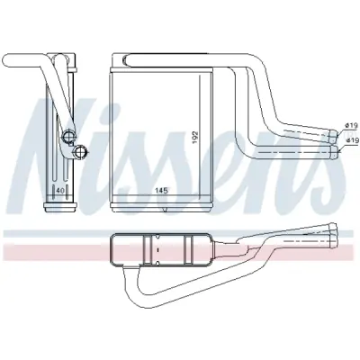 Schimbator caldura, incalzire habitaclu NISSENS 71744