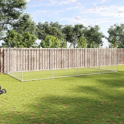 vidaXL Padoc pentru câini de exterior, 7,6 x 3,8 x 1,9 m