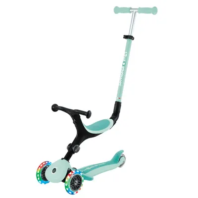 Trotineta 3 in 1 cu scaun si roti luminoase, Globber, Go Up Active, Albastru