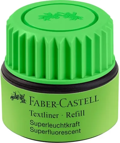 Recipient de cerneală pentru marker text Faber-Castell - verde, 25 ml
