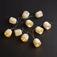 Ghirlanda de 10 lampi din plastic impletit