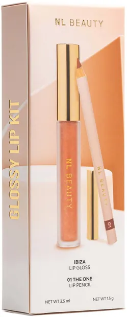 NL Beauty Set Glossy -Creion The One și luciu de buze Ibiza 1.5 g + 3.7 ml