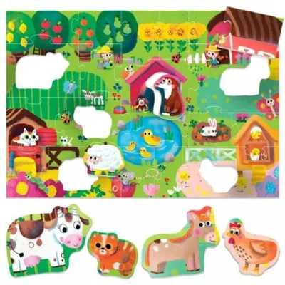 Headu Ecoplay - Puzzle Animalute La Ferma