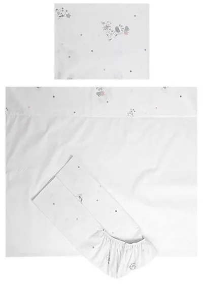 Set pentru pătuț Lorelli - Tiny Dream Trio, 60 x 120 cm, girafă