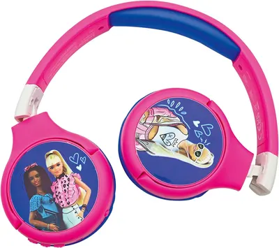 Căști pentru copii Lexibook - Barbie HPBT010BB, wireless, albastru