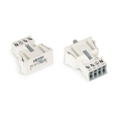 Snap-in plug; 4-pole; Cod. A; 1,50 mm²; white
