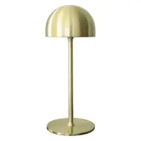 Veioză alămie LED cu control prin telecomandă cu abajur din metal (înălțime 30 cm) Tim – Sirius