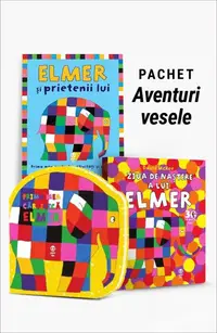 Pachet Aventuri vesele. Elmer și prietenii lui/Prima mea cărticică Elmer/Ziua de naștere a lui Elmer