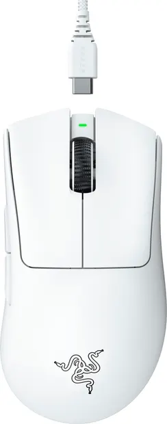 Mouse de gaming Razer - DeathAdder V3 Pro, optic, wireless, alb