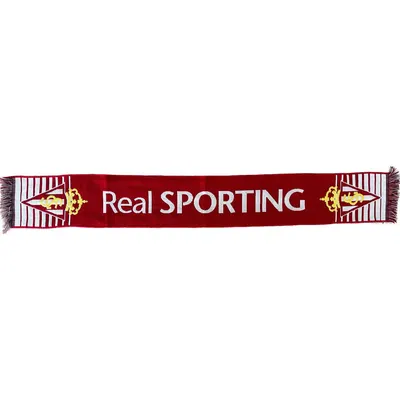 Eșarfă Sporting Gijón Real Sporting Franjas Escudo