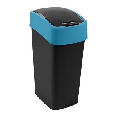 Coș de gunoi negru/albastru pentru reciclare din plastic 45 l Flip Bin – Curver