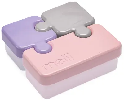 Recipiente pentru depozitarea alimentelor Мelii - Puzzle, 3 buc.