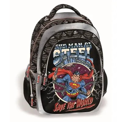 Ghizodan pentru scoala cu 3 compartimente Superman The Man Of Steel