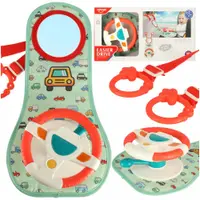 Jucarie interactiva pentru bebelusi, Ikonka, Volan cu lumini, sunete si activitati multiple, dimensiune 40 x 20 cm, Easier Drive