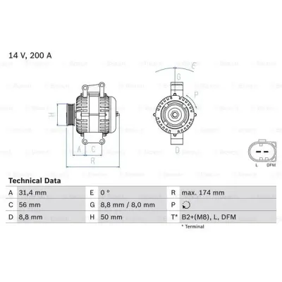 Generator/alternator BOSCH 0 986 046 340