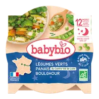 Meniu legume verzi, pastarnac si bulgur Bio, 230g, BabyBio