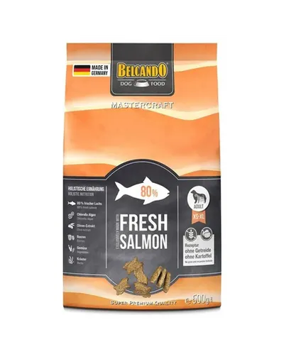 BELCANDO Mastercraft Fresh salmon Hrana uscata pentru caini adulti activi, cu somon 500 gr