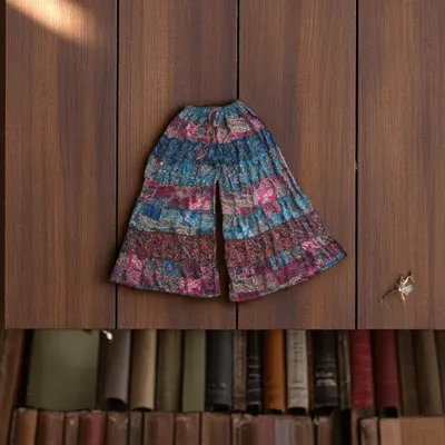 E alvari din mAƒtase cu imprimeu patchwork etnic