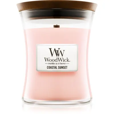 Woodwick Coastal Sunset lumânare parfumată cu fitil din lemn 275 g