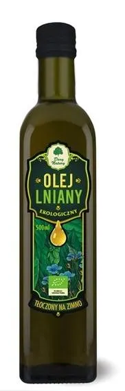 Ulei bio din semințe de in, presat la rece, 500 ml, Dary Natury