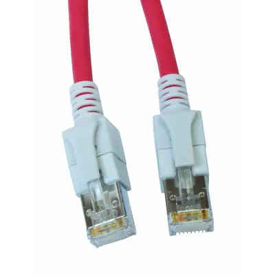 Patchcablu Cat6a cu LED ecranat RJ45 rosu 10GB 3m