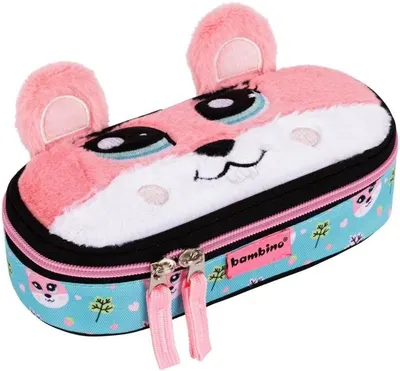 Penar școlar oval Bambino Premium Squirrel - Cu 1 fermoar