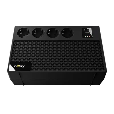 UPS monofazat cu 4 prize Schuko Renton 650 Plus nJoy, 650VA / 360W, USB Type-C/A