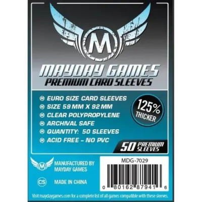 Mayday Premium Euro Card Sleeves - 59x92mm