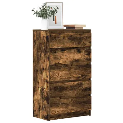 vidaXL Dulap cu sertar, stejar fumuriu, 60x36x103 cm, lemn prelucrat