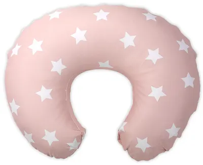 Pernă de alăptare Lorelli - Happy, Stars, Pale Blush