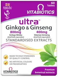 Ultra Ginkgo & Ginseng, 60 tablete, Vitabiotics