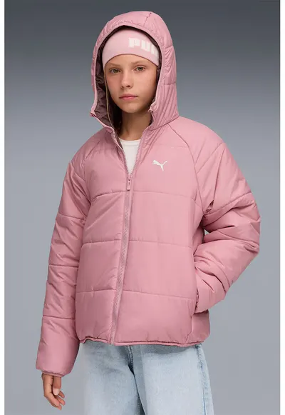 Jacheta reversibila cu aspect matlasat - Roz pastel
