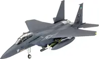 Model de asamblat Revell Militar: Avioane - F-15E Strike Eagle & Bombs (cu accesorii incluse)