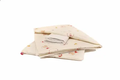 Lenjerie pat copii 4 piese Mici Indieni KidsDecor din bumbac 70x110 cm 100x135 cm