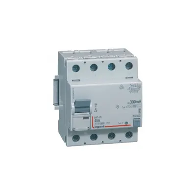 Intrerupator diferential RCD DX³-ID - 4P 230 V~ - 40 A - 300 mA - tip B - neutral on left-hand