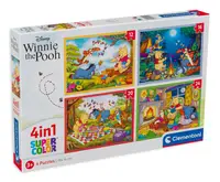 Puzzle Clementoni 4 în 1 - Ursulețul Winnie de Pluș