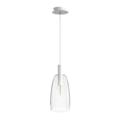 BELLINI L E14 Corp de iluminat suspendat alb sticla clara 230V E14 15W