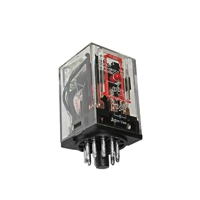 Releu intermediar 24V 11 picioare n24V DC - cu LED & test buton - 11 picioare - 3 contacte