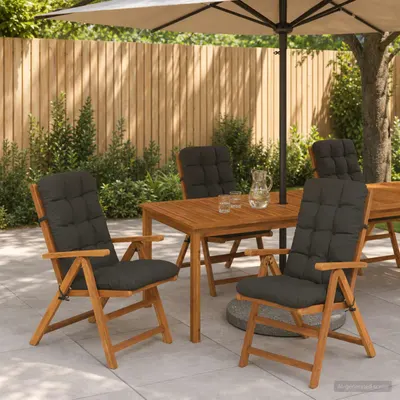 vidaXL Perne pentru Scaune cu Spătar Înalt - Set de 4 VIANEN 4 pcs