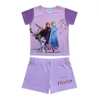 Pijamale copii, maneca scurta, 100% bumbac, mov, Hero, Frozen Engros