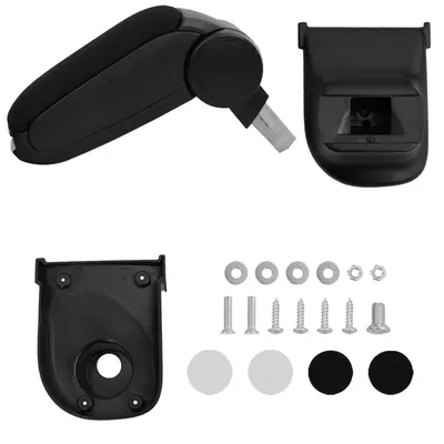 vidaXL Cotieră auto, negru, 15x35x(30-47) cm ABS
