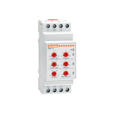 Releu trifazat pentru monitorizate tensiune, WITHOUT NEUTRAL, minima si maxima tensiune si simetrie faza. Lipsa faza AND INCORRECT PHASE SEQUENCE, 380…575VAC 50/60HZ