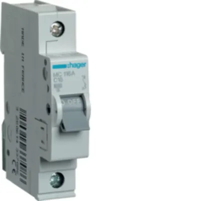 Disjunctor 1P, 16A, 6kA, C, 1M