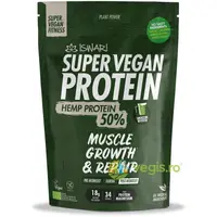 Proteina Super Vegan Potrivita dupa Efort din Pulbere de Canepa fara Gluten Ecologica/Bio 1.2kg